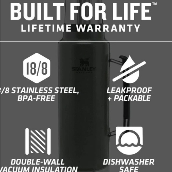 Classic Vintage Stanley Aladdin 24 oz Green and Silver Thermos Never Used - Picture 4 of 9